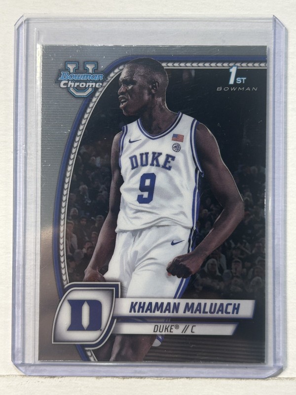 2024-25 Bowman Chrome U Khaman Maluach 1st Bowman #46 Duke Blue Devils