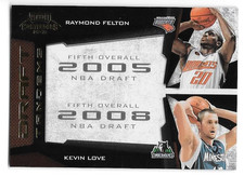 RAYMOND FELTON KEVIN LOVE GOLD # /100 2009-10 PLAYOFF CONTENDERS DRAFT TANDEMS 4
