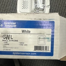 System Sensor SWL Wired Fire Alarm - White Wall Strobe Fire 2 Wire