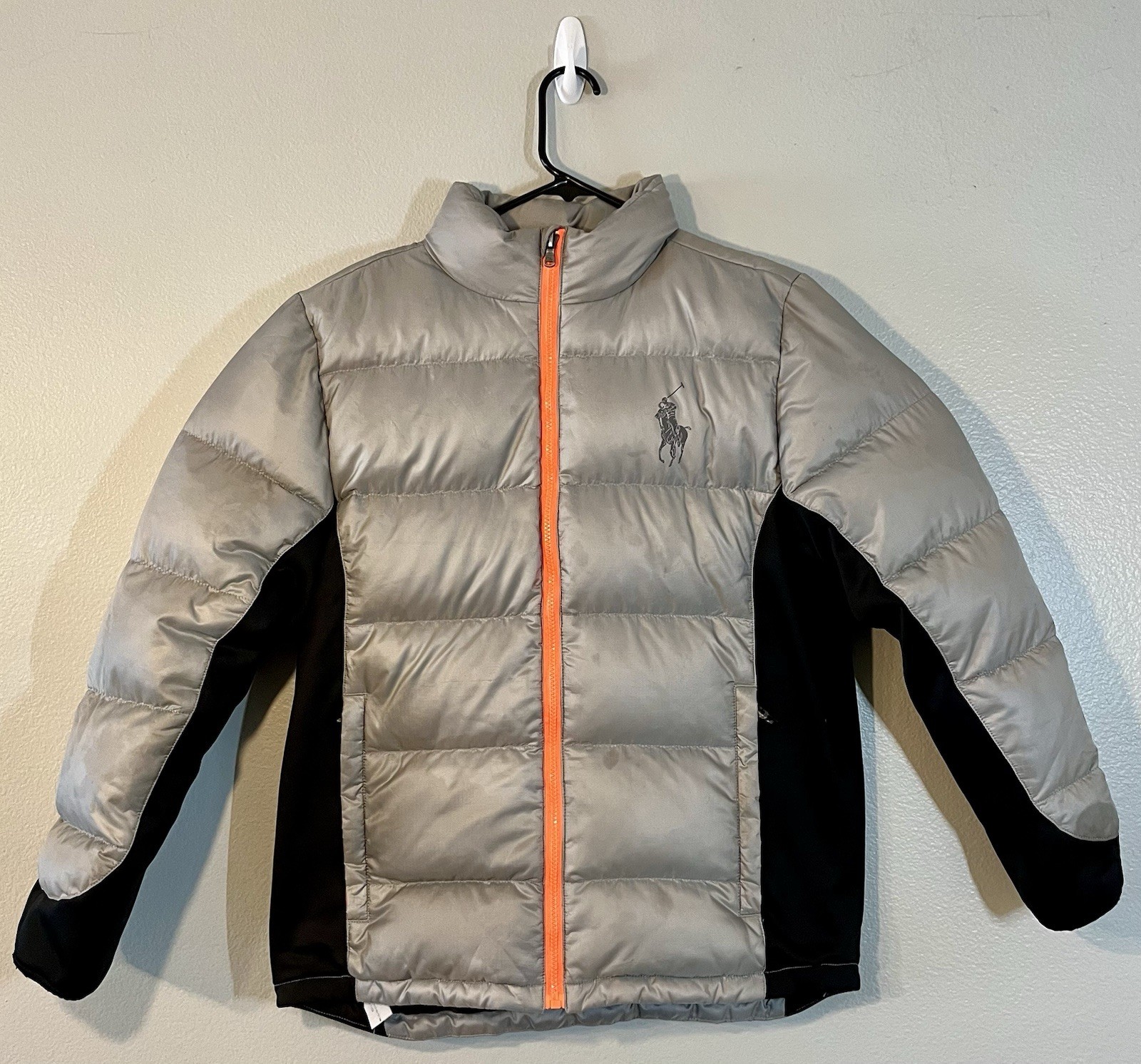 Ralph Lauren POLO BIG Pony Active Ocean piumino bambino ragazzo grigio XL (12 16)