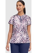 Healing Hands Scrubs Women's Ivy Print Top HH907 BLSI BLEACHED STRIPES