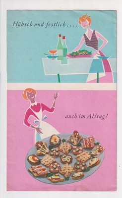THOMY'S MAYONAISE, circa 1954, garnish + serving recipes, FESTIVE and everyday