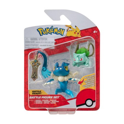 Pokémon - Battle Figure - Set 3 Figuren - Honedge mit Ständer, Bulbasaur e