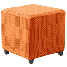Bifaun Vogel Ottoman Square Stretch Foot Stool Slipcovers Square Foot Rest Co...