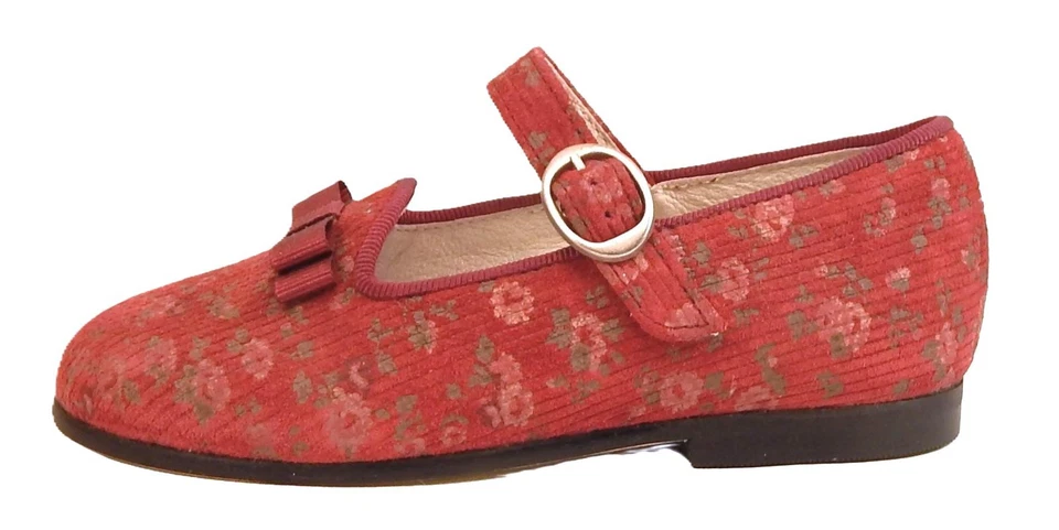 Sapatos sociais DE OSU -Espanha -Meninas de couro vermelho borgonha -Europeu -Tamanho 7 - Imagem 4 de 4