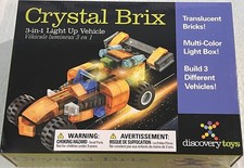 Discovery Toys CRYSTAL BRIX 3-in 1 Light Up Vehicles: Racer Moon Rover Jet Plane
