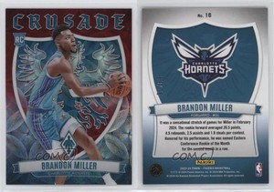 2023 Panini Phoenix Crusade International Red /75 Brandon Miller #18 Rookie RC