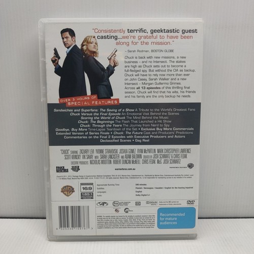 Chuck Complete TV Series Season 1, 2, 3, 4, 5, 1-5 Series DVD Region 4 - Picture 22 of 24