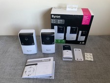 Byron Wireless Kinetic Doorbell Twin Pack Door Chime - White - NEW