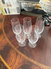 Set of 5 Crystalite Bohemia from Czech Republic Wine Glasses 12oz