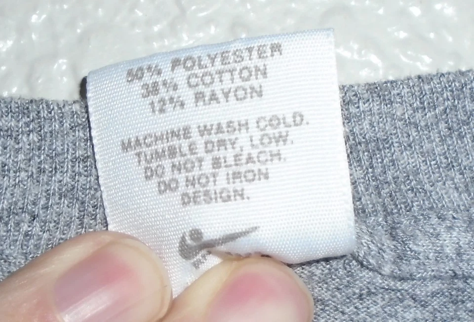 Vintage 90's Gray Nike tri-blend t shirt with Rayon Grey Tag Small - Image 3 of 3