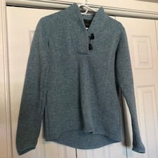 Eddie Bauer Mock Neck Sweater Women's Medium Blue