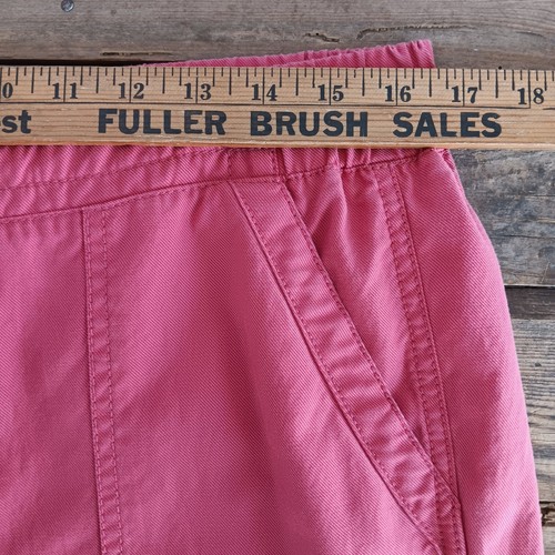 TALBOTS Coral Woven Capri Pants Womens 12P Roll Tab Cuff Elastic Waist *A - Picture 6 of 8