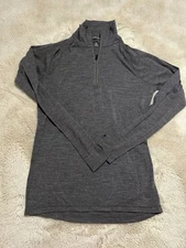 Smart Wool Base Layer Mens Size S 1/4 Zip Long Sleeve Comfort Stretch Merino