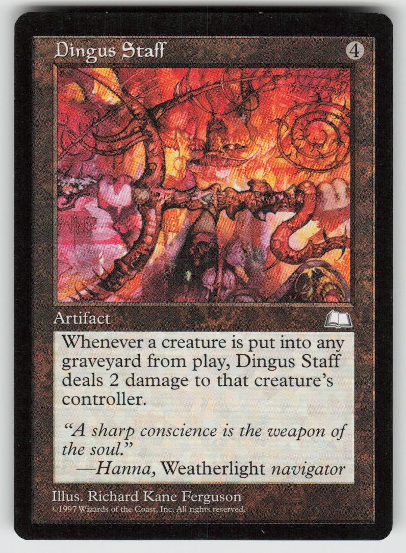 Dingus Staff Uncommon Weatherlight 149 MTG Moderately Played