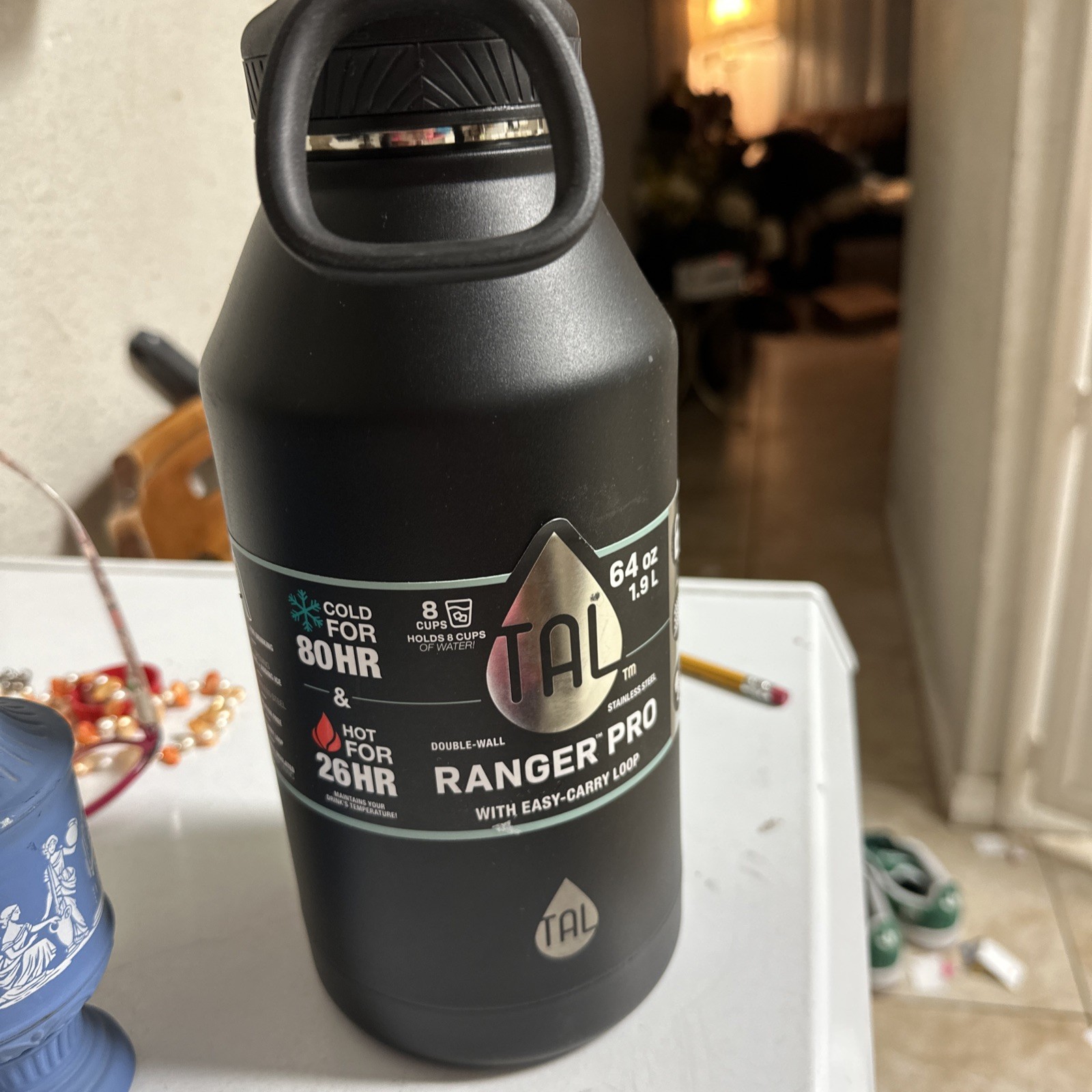 Tal 64OZ Ranger Pro Stainless Steel Vacuum Insulated Water Bottle - Black