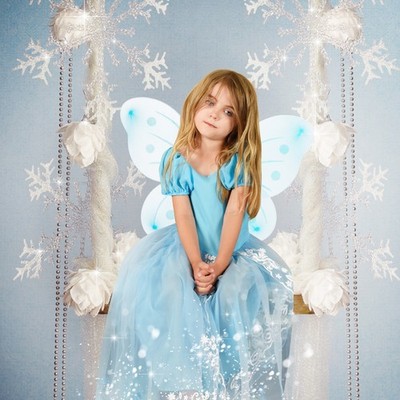 10x ali da fata blu con bacchetta magica costume bambini per