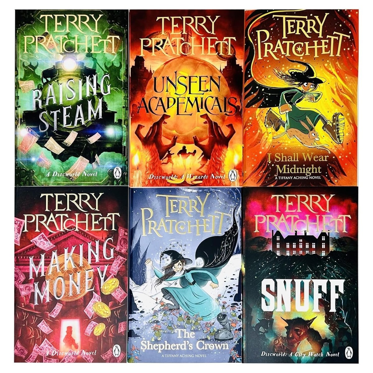 Terry pratchett Discworld Novels Series 8 :6 Books
