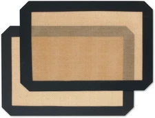 Silicone Baking Mat 2 Pack Reusable Non-Stick Oven Baking Sheet 11.8" x 8.3"