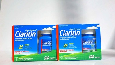 Lot of 2 Claritin 24 Hour 100ct 10 mg Total  200ct 2027