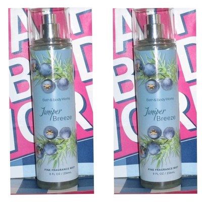 SET OF 2~Bath & Body Works JUNIPER BREEZE Fragrance Mist~ NEW~VERY RARE SCENT!