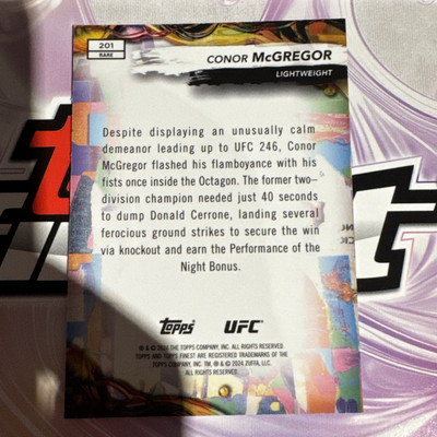 Conor McGregor 2024 Topps Finest UFC Rare Blue Refractors 93/99 | eBay