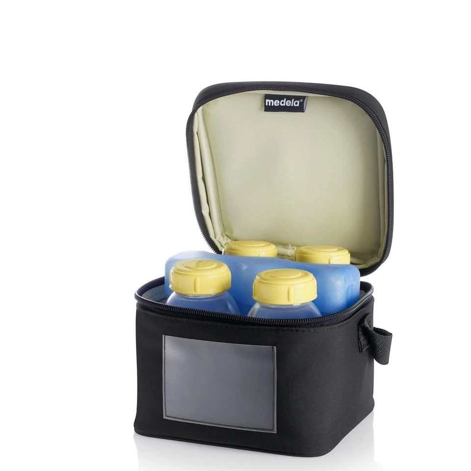 Bolsa Enfriadora Medela con Botellas 150 ml Libre de BPA - Juego de 4 Botellas de Almacenamiento para... Foto 2 de 4