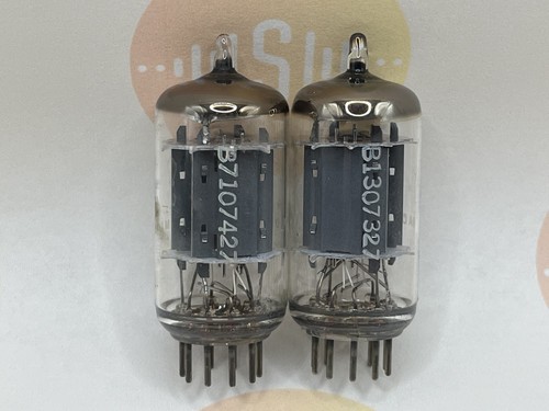 Telefunken ECC82 Smooth Plates Matched Pair ◇ Bottom - Berlin 1967 - NOS - Picture 3 of 7