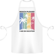 Beach Please Je Suis En Vacances Tablier Drôle En Coton 100% Bio
