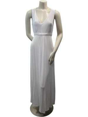 24 Seven Dress Womens Size Small White Sleeveless Belted Vneck Stretch New