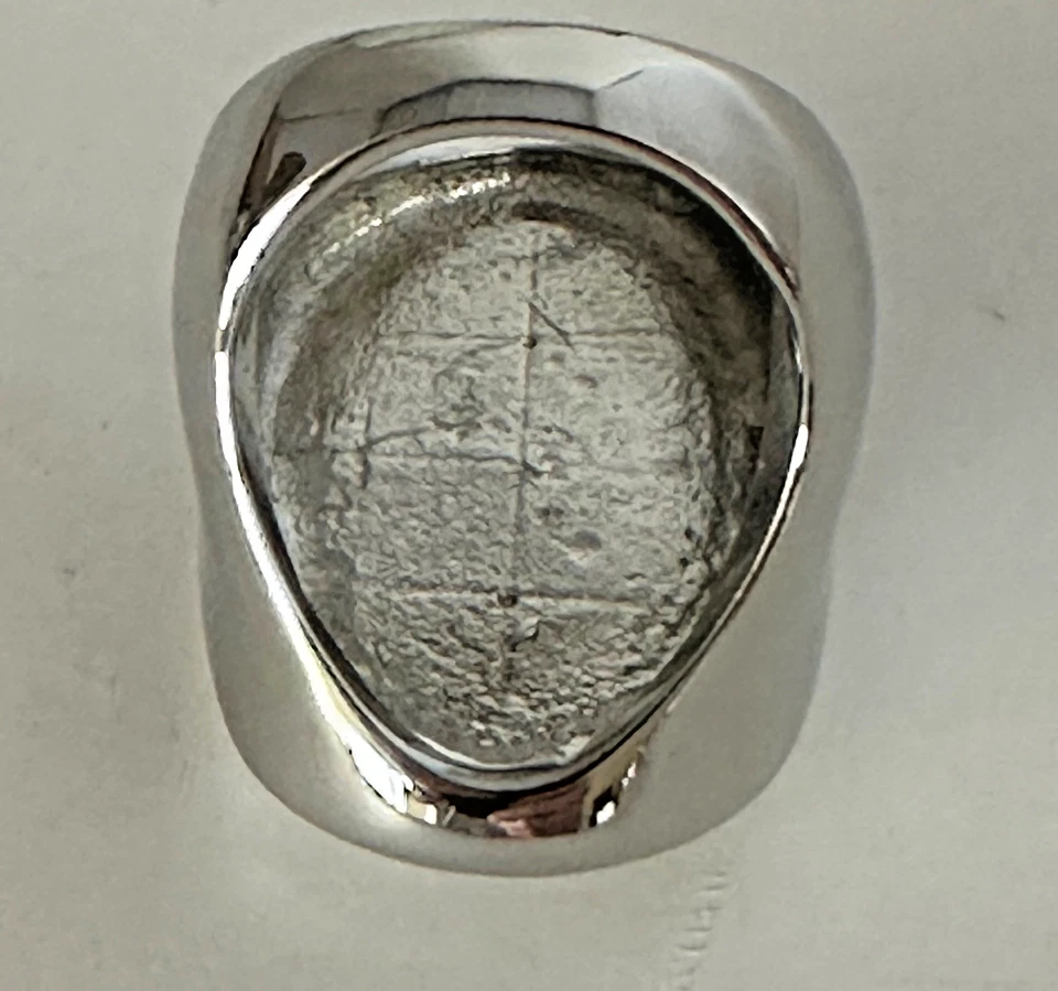 Honora Bold Grande Ovalado Nácar Blanco Anillo Acero Inoxidable Talla 7 NUEVO Foto 4 de 4