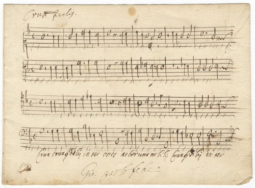 VOCAL MUSIC Sacred Early 17th / Crux fidelis Manuscript musical setting for 4 - Picture 1 of 1