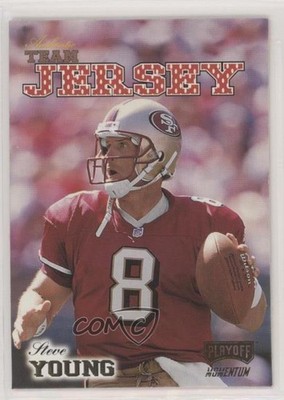 1998 Playoff Momentum Retail Team Road Jerseys Steve Young #R39 HOF 0ju0