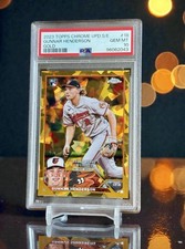 2023 Topps RC Chrome Sapphire Gunnar Henderson Rookie Gold /50 PSA 10🔥