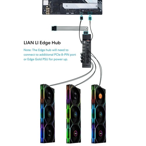 Ventilador Lian Li UNI TL LCD Inalámbrico 120 Paquete Triple Hoja Inversa 12RTLLCD1W3B - Imagen 4 de 5