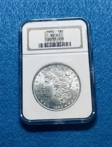 1890 Morgan Silver Dollar $1 NGC MS63 Pretty Toning