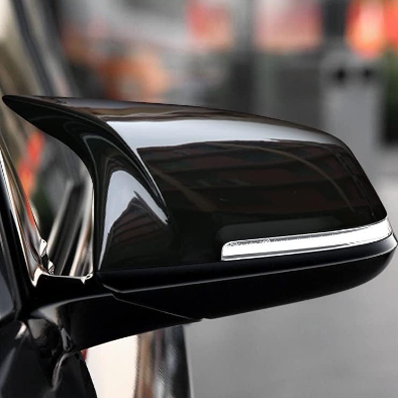 2x Glossy Black Side Mirror Cover Caps for BMW 3 Series F30 F31 F20 320i 328i