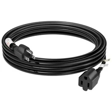 10 Feet 3 Prong Extension Cord 14 Gauge Heavy Duty Indoor/Outdoor Black