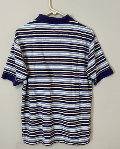 Polo uomo Ivy Crew Classics taglia L manica corta a righe ricamata - Foto 6 di 6