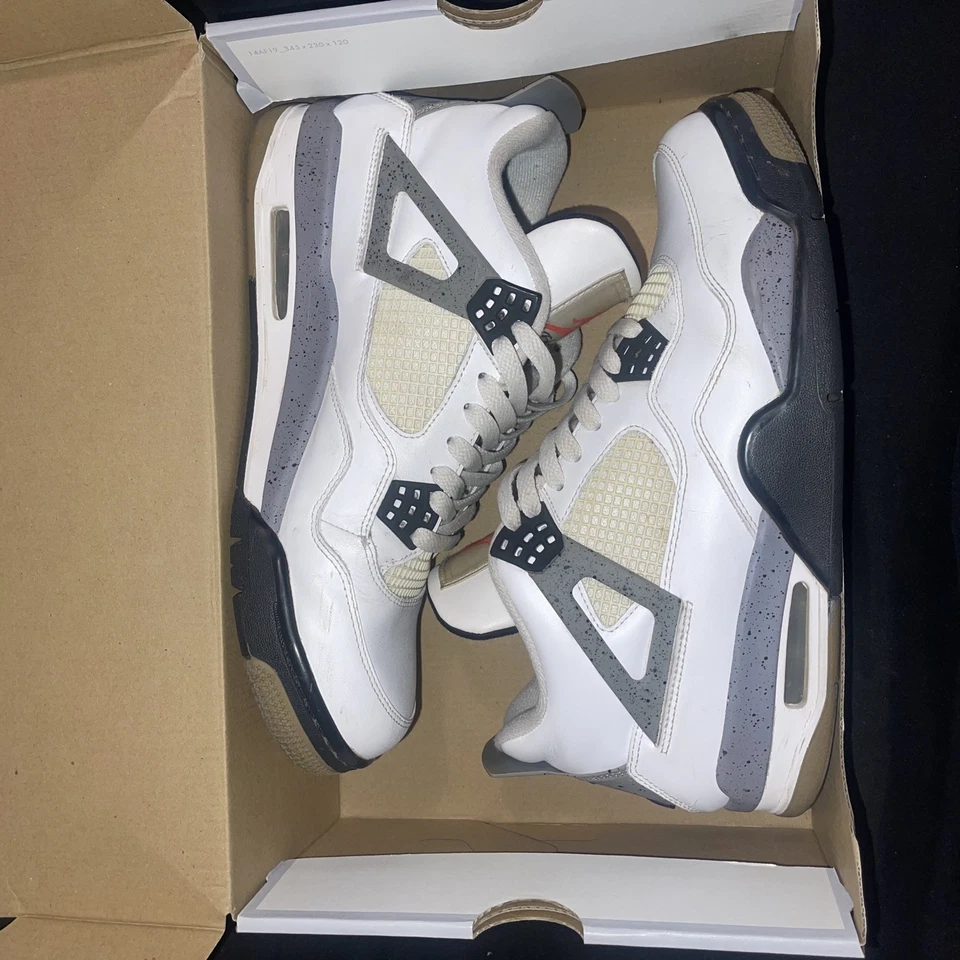 Talla 10.5 - Jordan 4 Retro Cemento 2012 Sin Caja. Todavía limpio. Cemento blanco 4s Foto 2 de 4