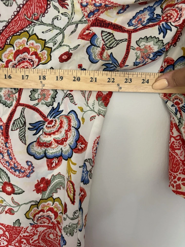 Violeta + Claire Floral Manga Larga Top Mujer Talla L Foto 4 de 4