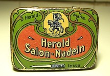 Boîte Pub Aiguilles Gramophone HEROLD 1920 Phono Needles Tin Nadeldose B4