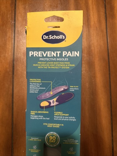 Dr. Scholl Womens Prevent Pain Insoles Shoe Sizes 6-10 Protective Comfort 1 Pair - Picture 10 of 11
