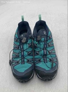 Salomon Womens Ultra GTX Blue Waterproof Low Top Hiking Shoes Size US 7