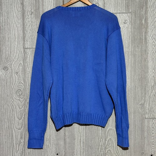 Suéter Polo de Ralph Lauren de Colección para Hombres XL Azul Tejido Cuello Redondo Manga Larga - Imagen 6 de 7