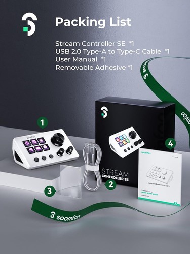 SOOMFON Stream Controller SE Deck with 6 Macro Keys and Dashboard - Photo 5/8