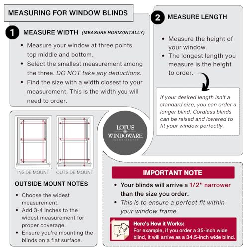 Cordless, 2 Inch Faux Wood Blind, 34" Wide x 72" 34"W x 72"H Bright White - Picture 7 of 7