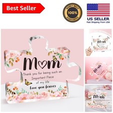Delicate Personalized Puzzle Piece for Mom - Engraved Acrylic Keepsake