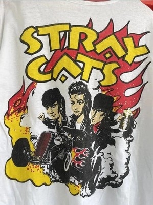 Stray Cats Rock Band Tour Album White Short Sleeve Unisex T shirt KH17365