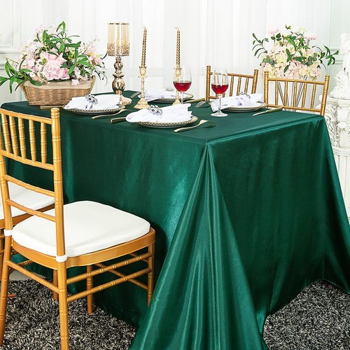 Wedding Linens Inc, 72" x 120" Premium Rectangular Satin Tablecloths - Picture 21 of 59